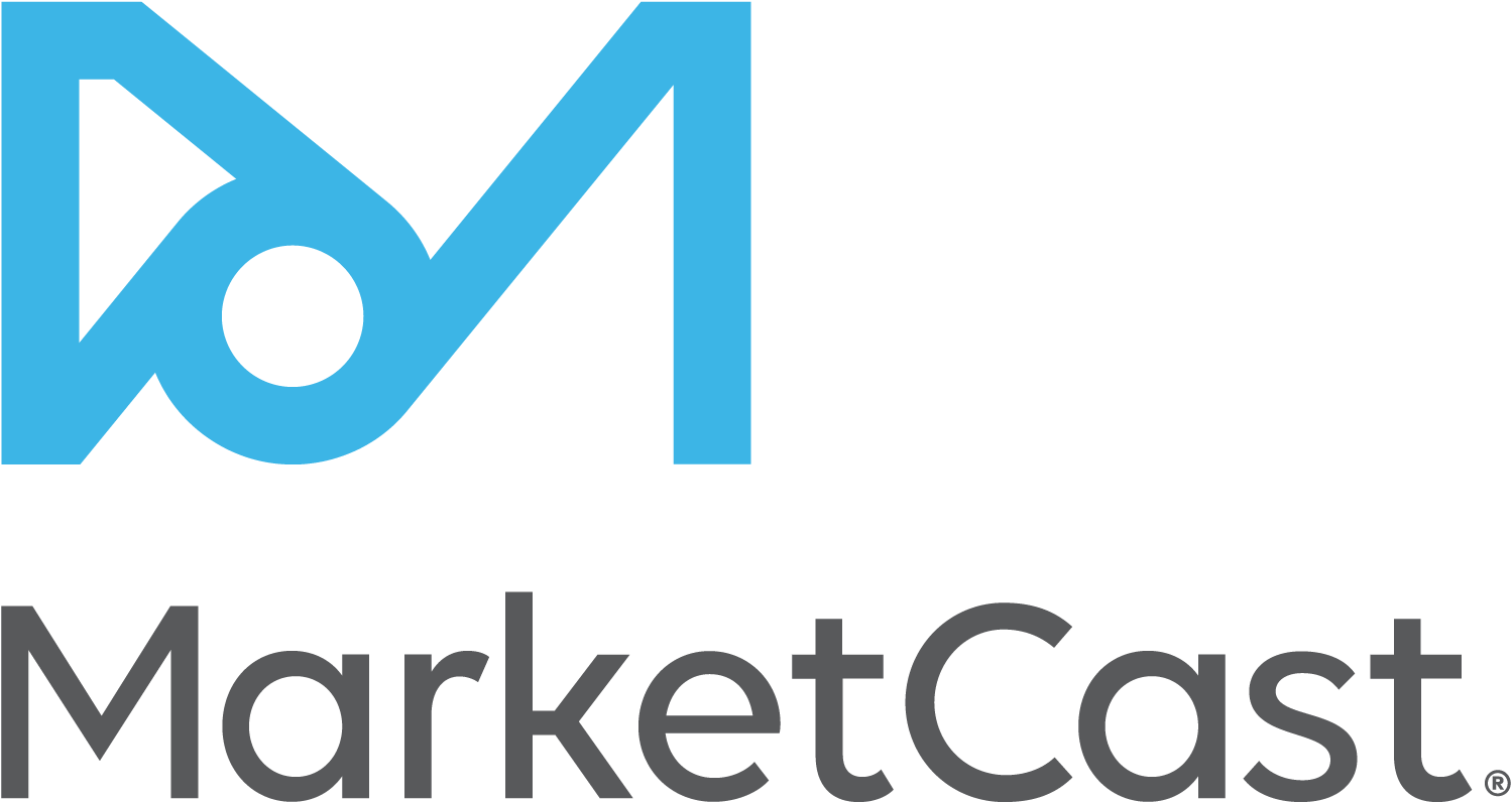 Primary vertical MarketCast Logo in blue and dark gray