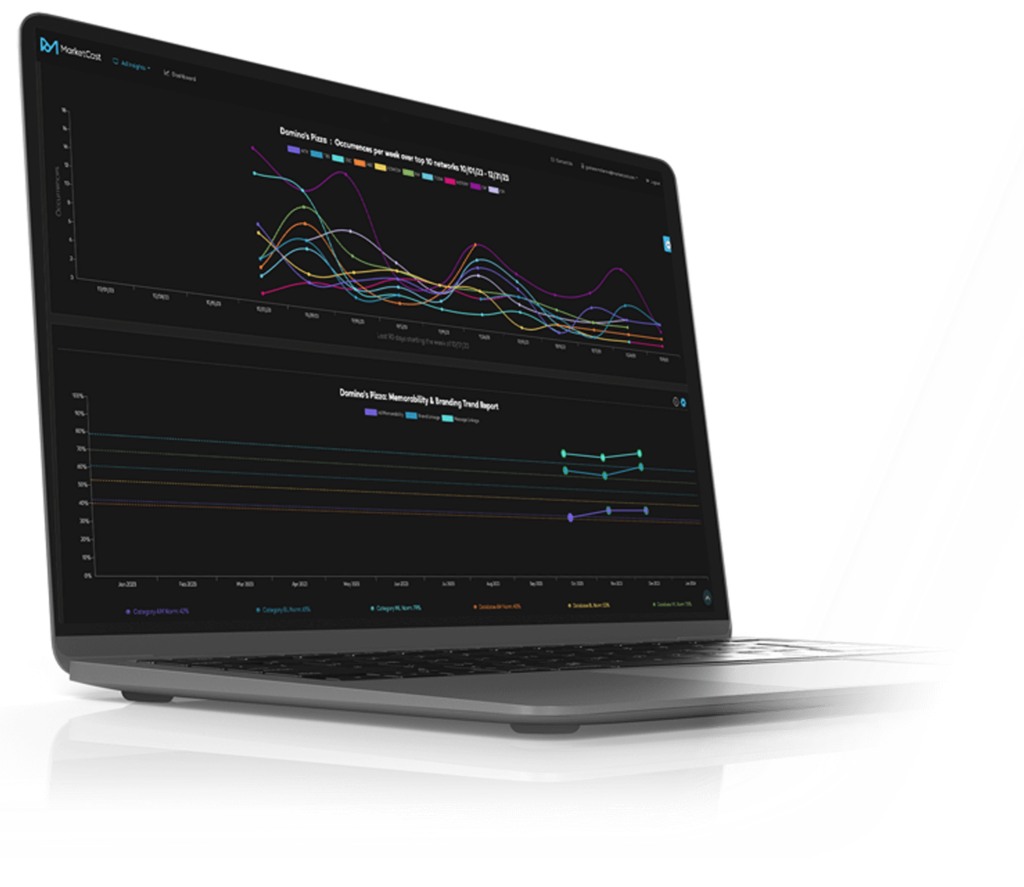 Laptop with data graphics